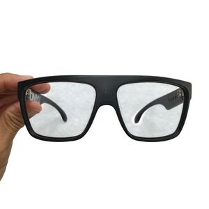 Carve Onyx Eyewear Unisex OS Black Matte Flat Top Square Frame Glasses